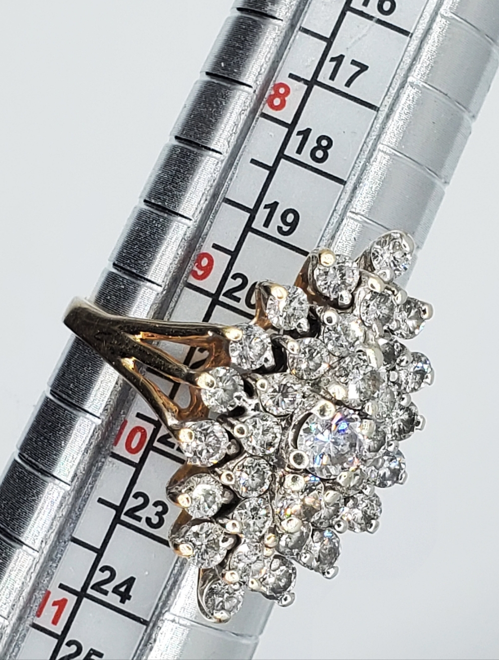 14k Solid Yellow Gold 3.60CTW Natural Diamond Vintage Ring - Picture 11 of 15